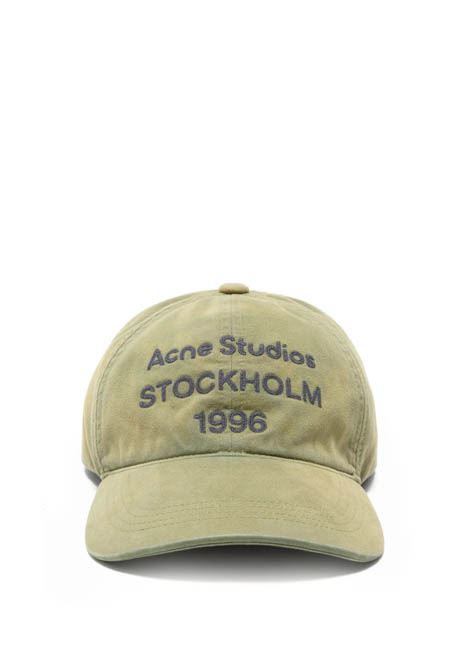 cappello logo unisex verde oliva ACNE STUDIOS | C40434AB7